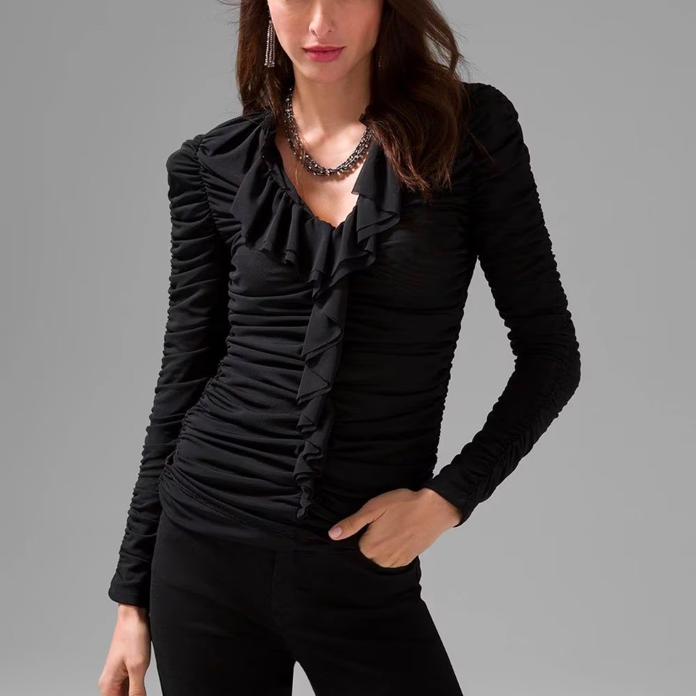 WHBM mesh blouse.